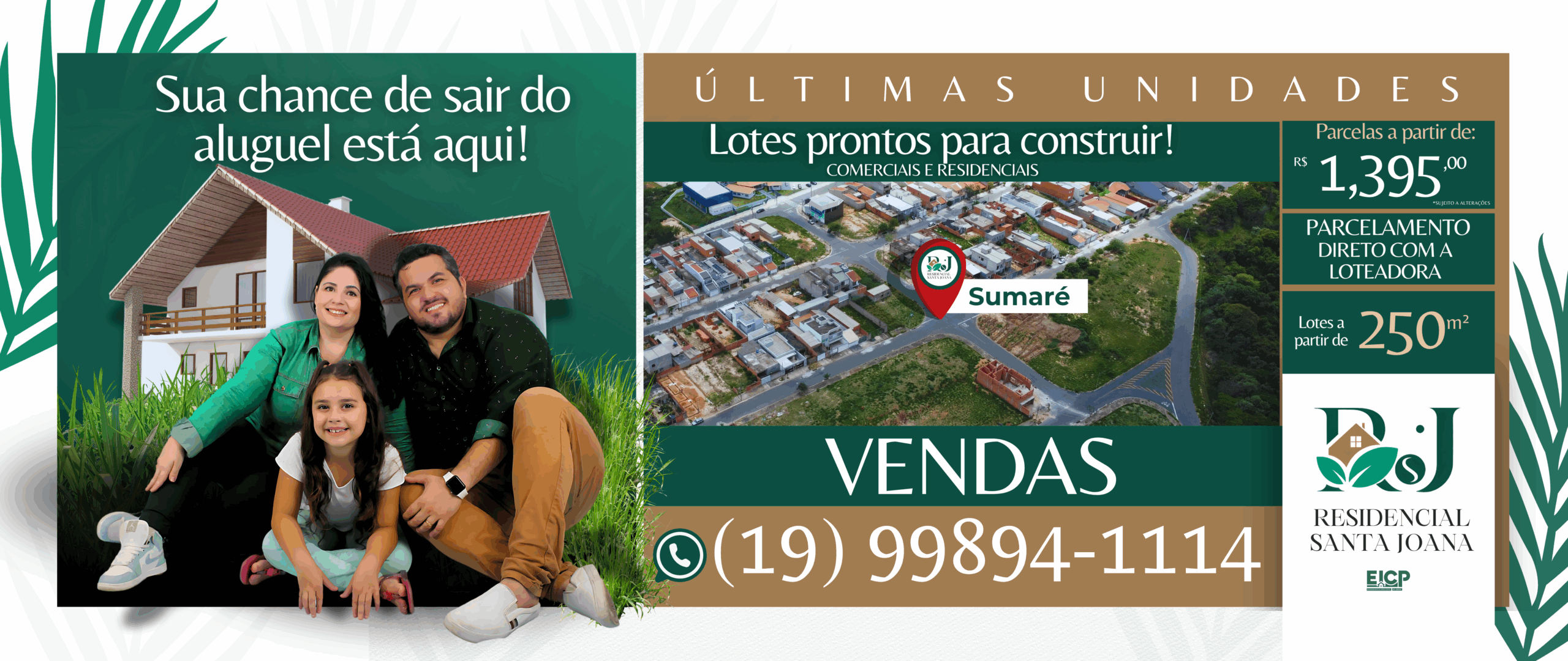 Banner ônibus Santa Joana